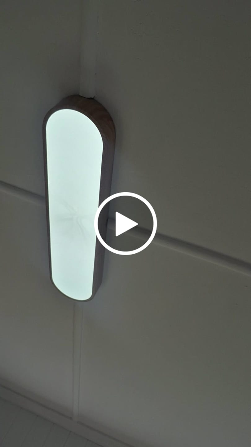 Customer video review of Nordic 1-Light Oval Shape Led Ceiling Flush Mount With Wood Accent