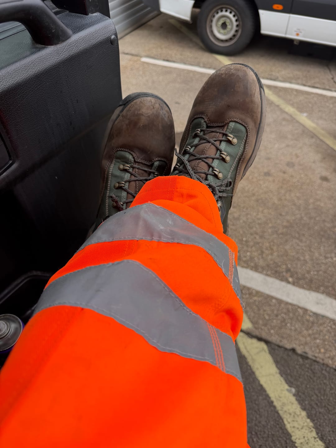 Customer photo review of Euro Hiker Alloy Toe Work Boot for Men in Brown