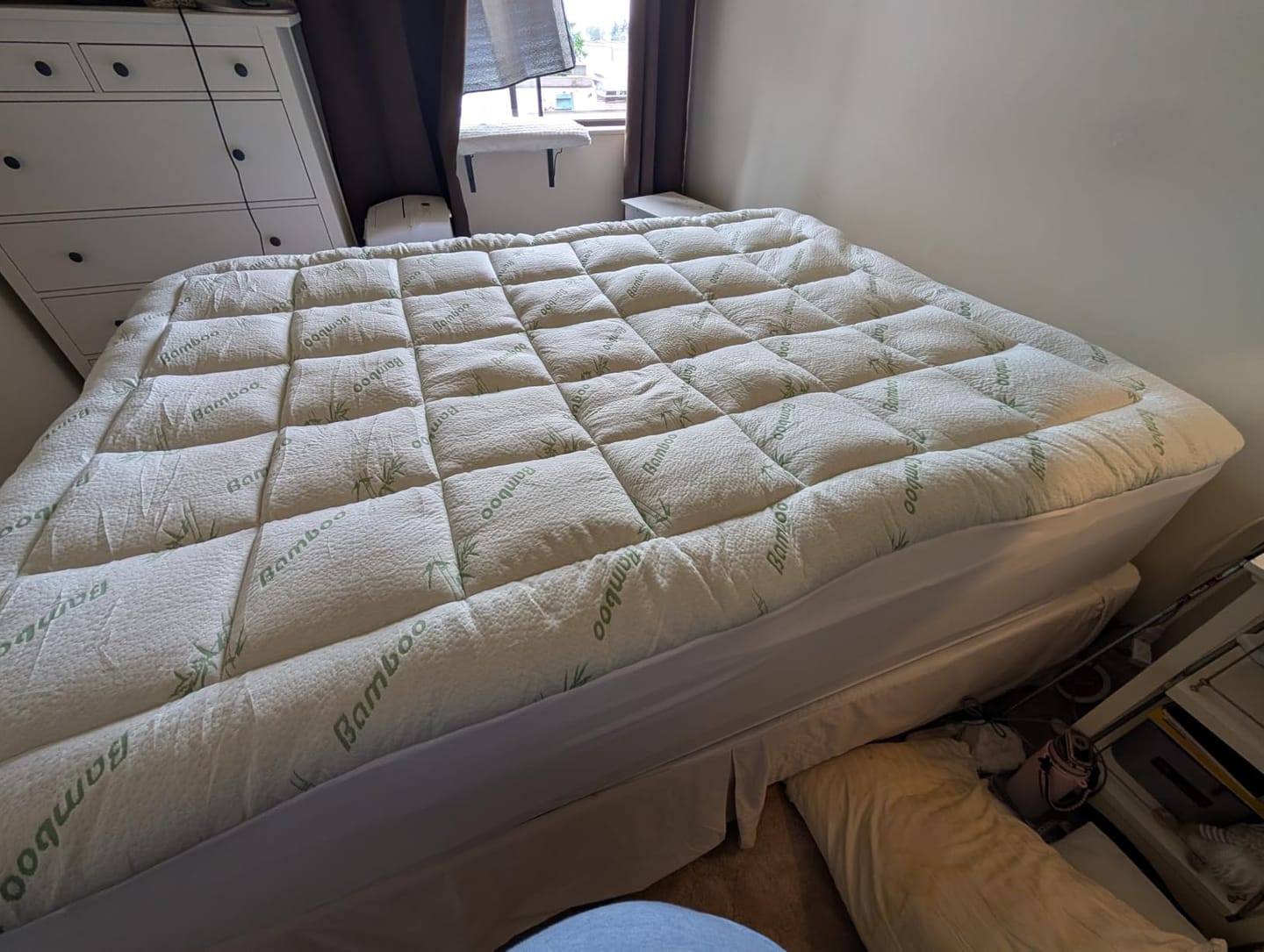 Customer photo review of Surmatelas en viscose de bambou