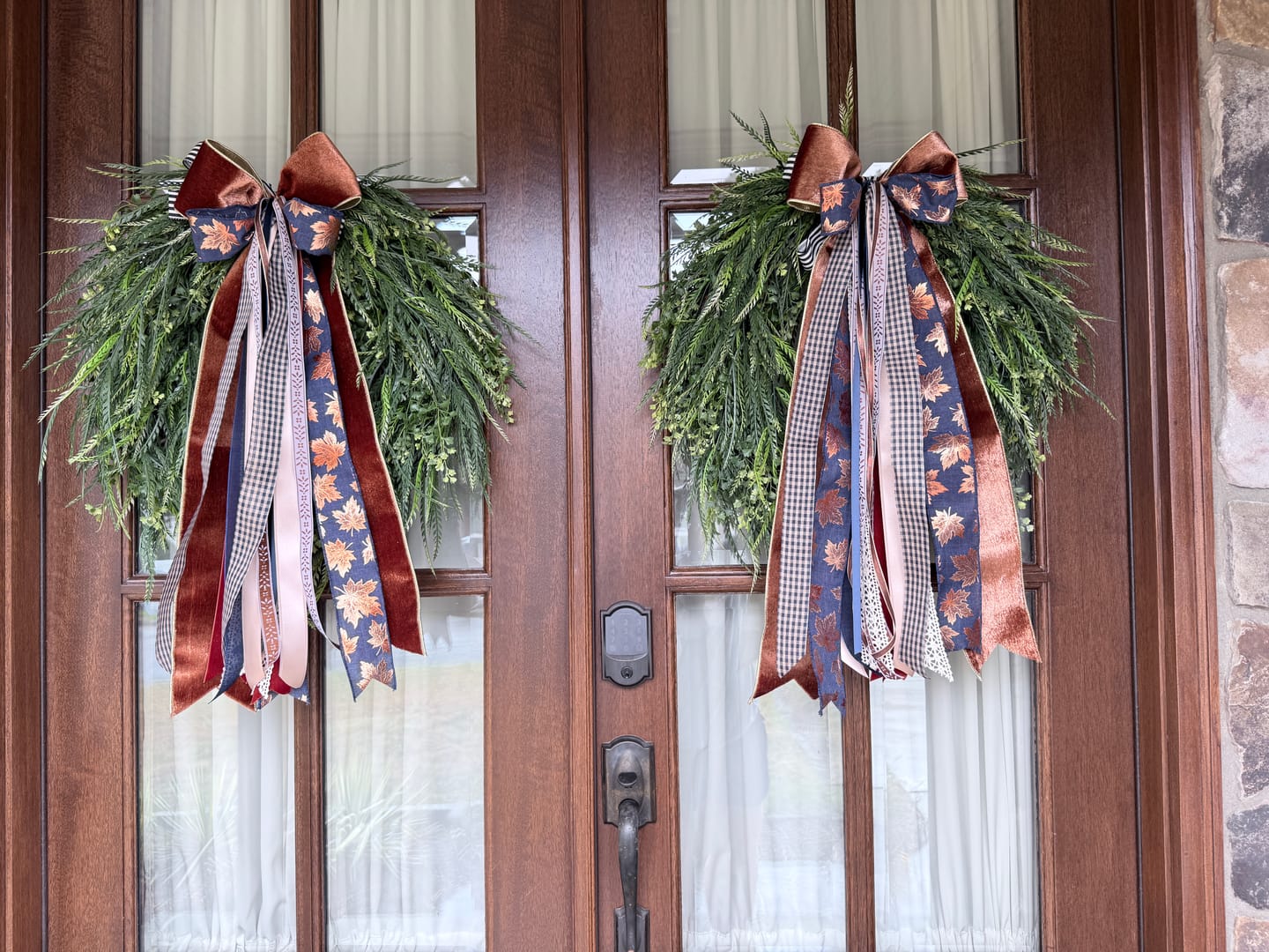 Customer photo review of Midnight Harvest Wreath Ribbon