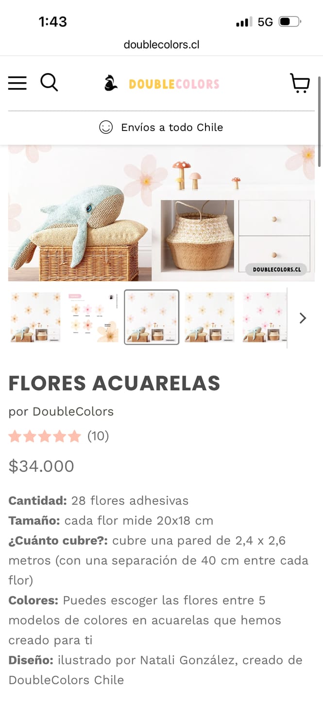 Customer photo review of Flores acuarelas