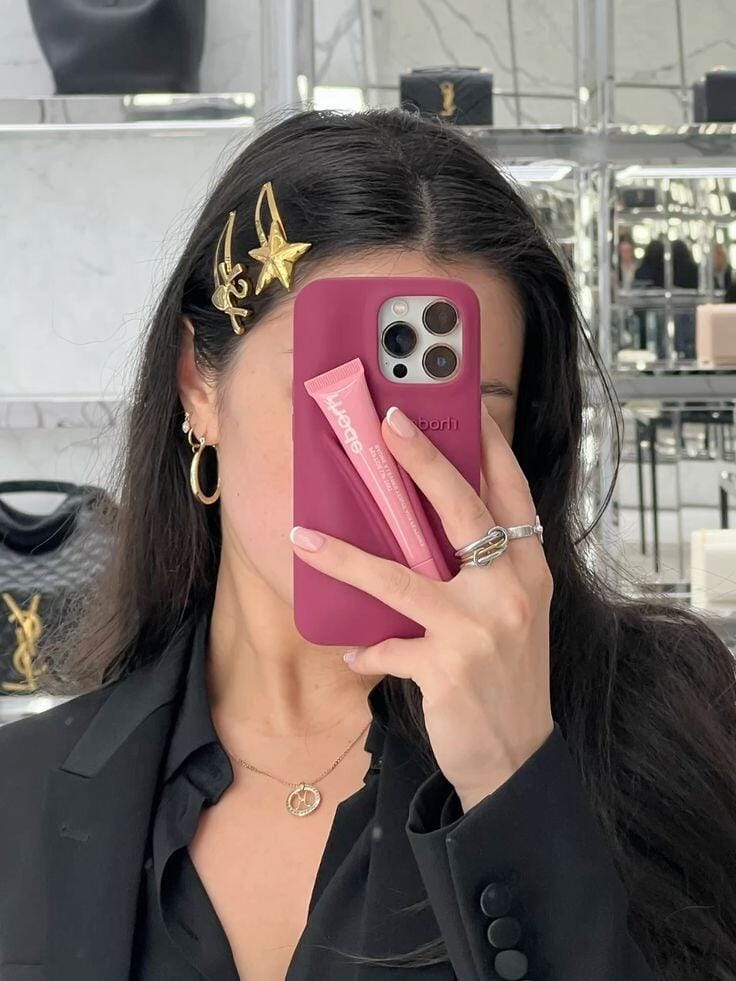 Customer photo review of Rhode Phone Case Raspeberry
