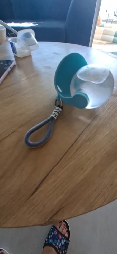 Customer photo review of 2-In-1 Portable Dog Water Bottle