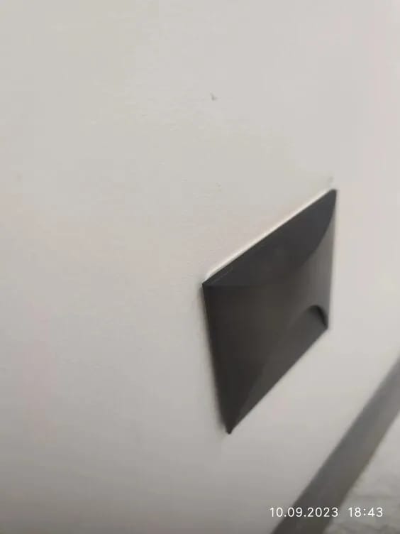 Customer photo review of Recessed Wall Light for Stairwell, Step Fitting, 8.5 cm