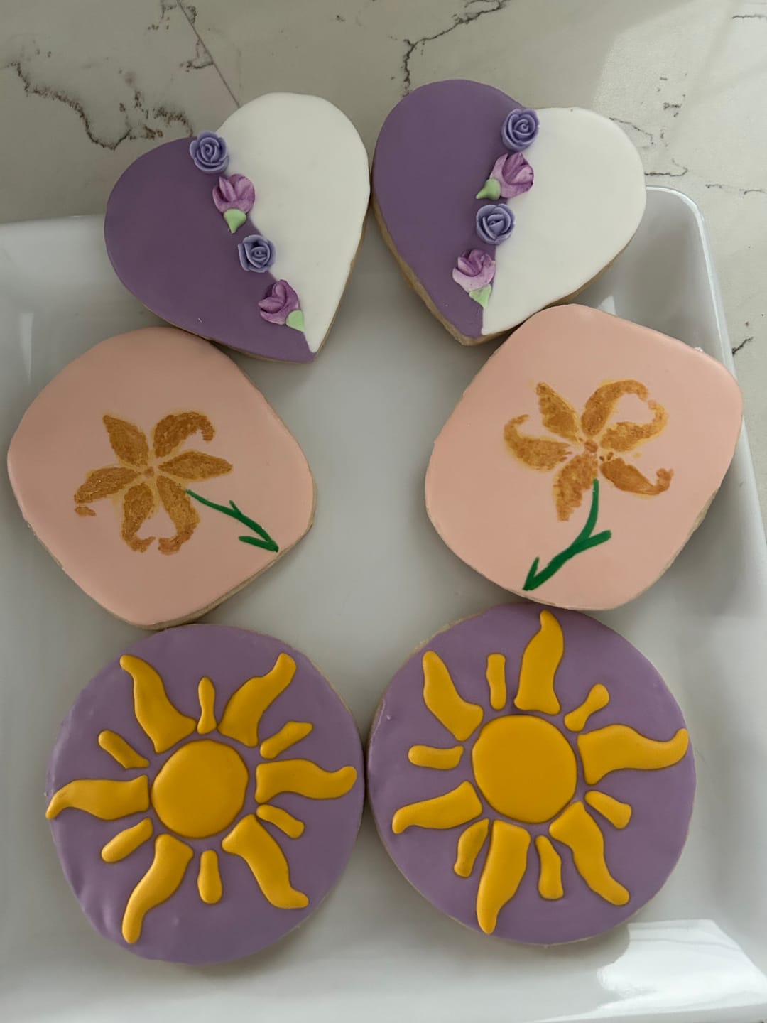 Customer photo review of Exotic Flowers Round Cookie Stencil Set by Designer Stencils