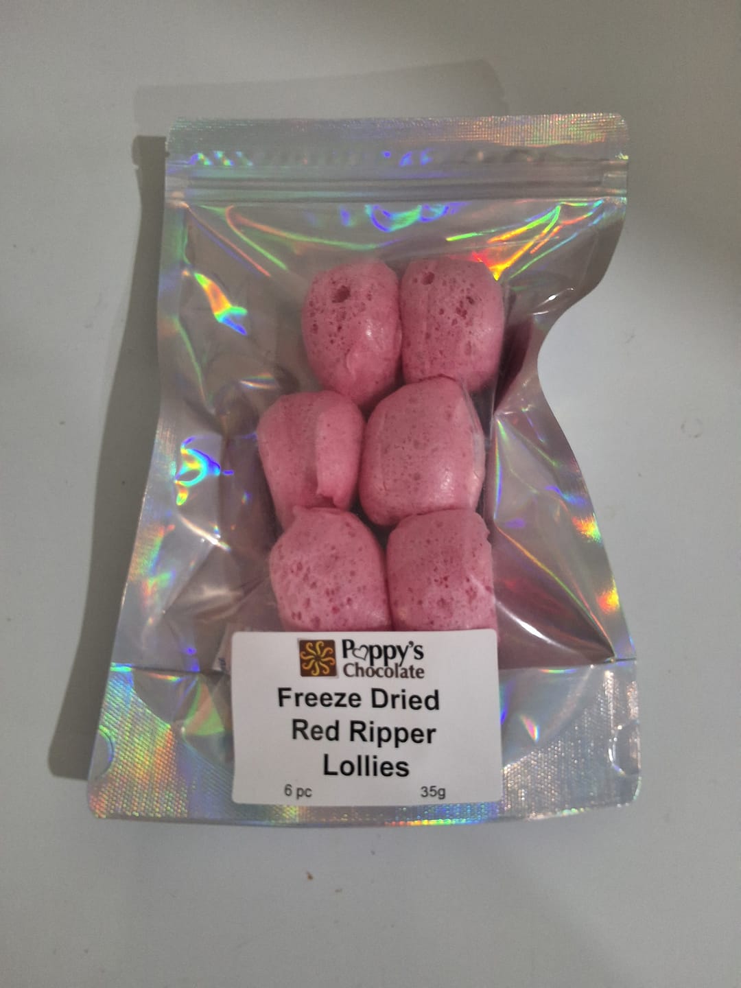 Customer photo review of Freeze Dried Red Ripper Lollies