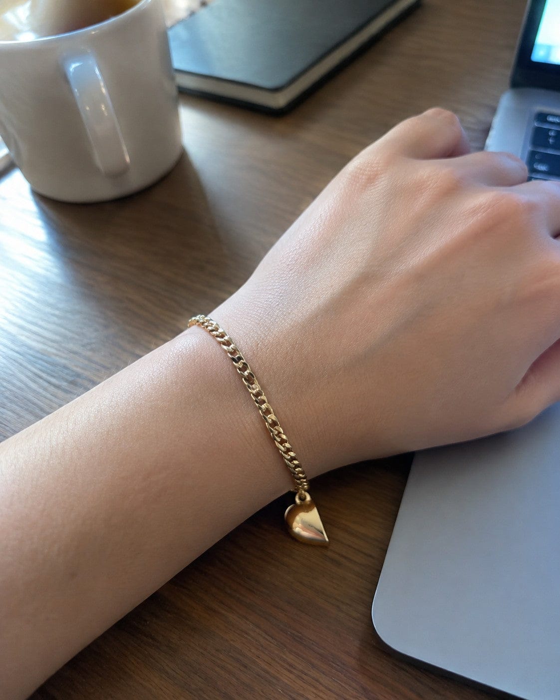 Customer photo review of Magnetic Heart Bond Matching Bracelet Set