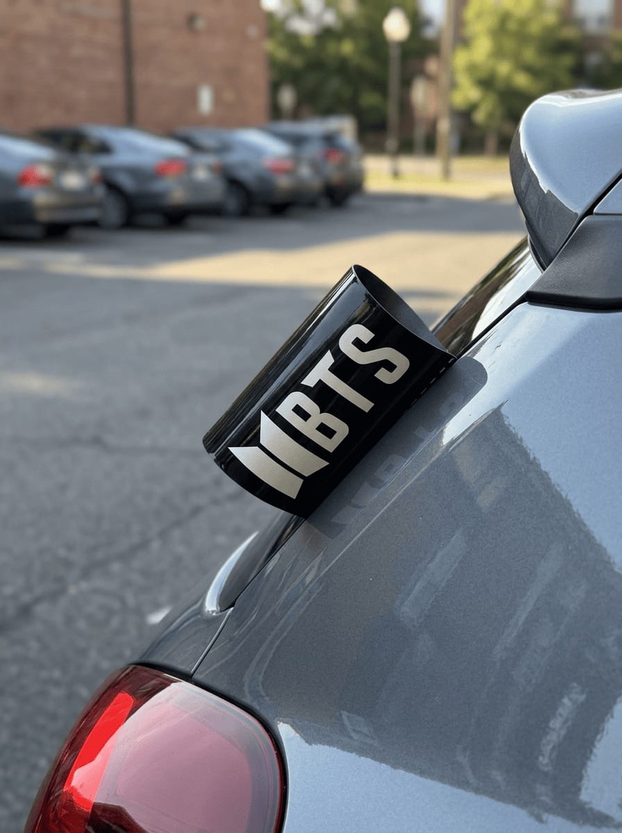 Customer photo review of Etiqueta BTS ARMY para tu auto