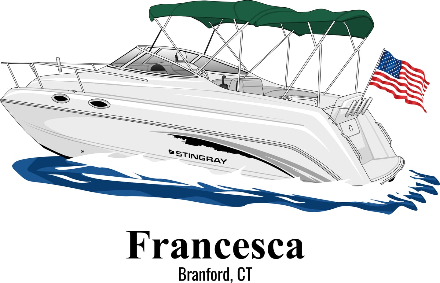 Customer photo review of Custom Digital Boat Name Logo Design