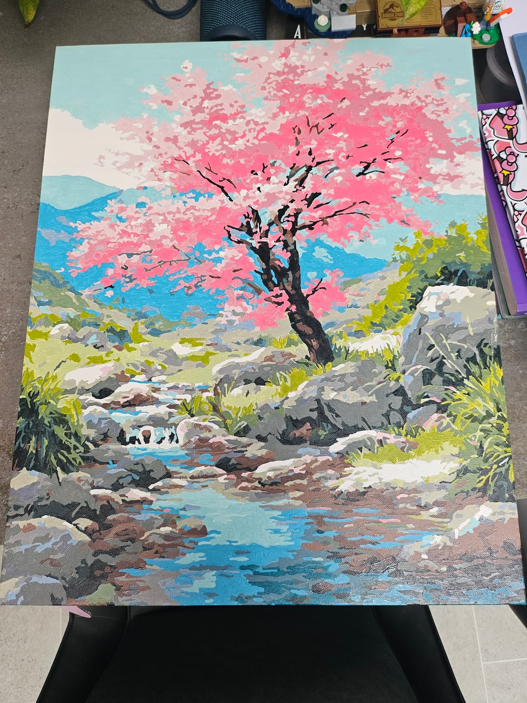 Customer photo review of Cherry blossom tree | Paint by Number