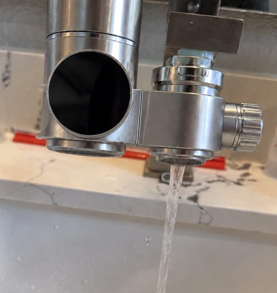 Customer photo review of PureGlow — The UV Faucet Filter for Clearer Skin