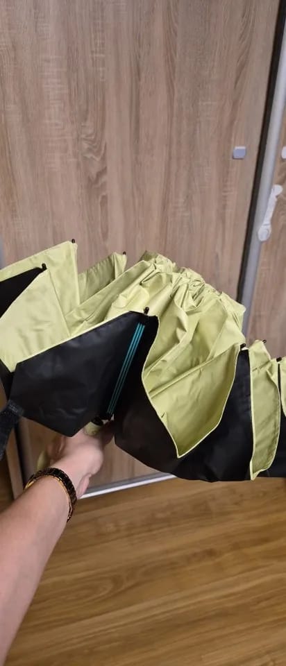 Customer photo review of Automatic Reverse Folding Umbrella with Windproof Frame and Reflective Stripe