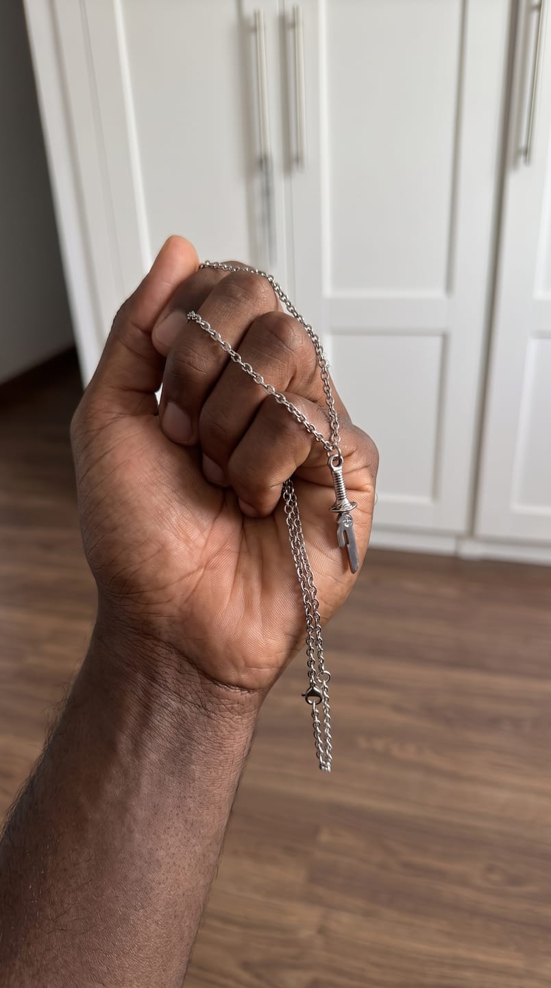 Customer photo review of "Inverted Spear" Necklace