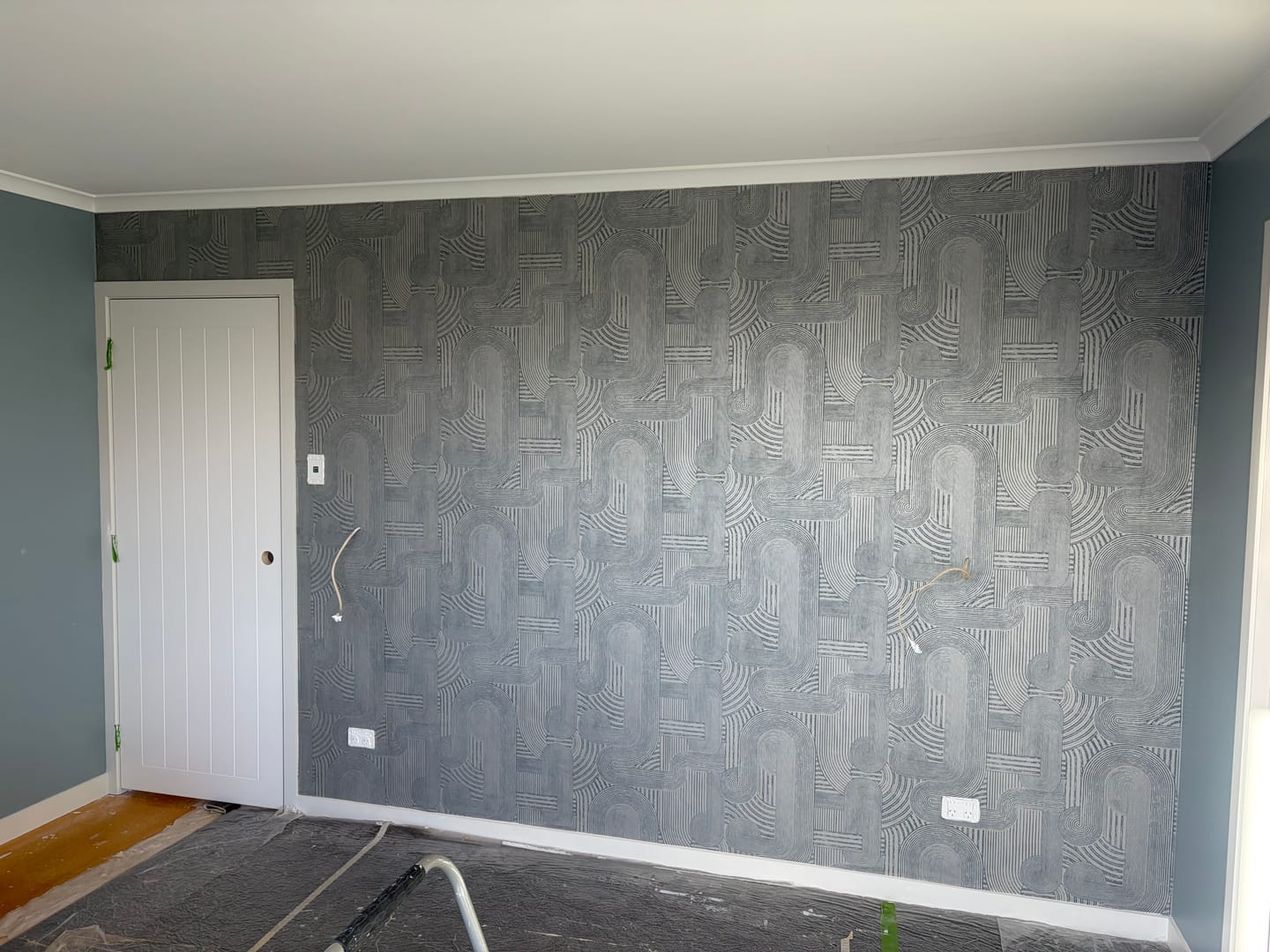 Customer photo review of Macramé - Boho Geo Wallpaper - Blue - Discontinuing