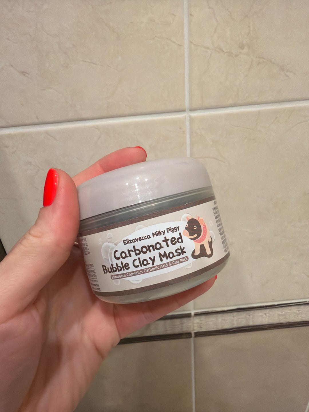 Customer photo review of Mālu maska Elizavecca Milky Piggy Carbonated Bubble Clay Mask