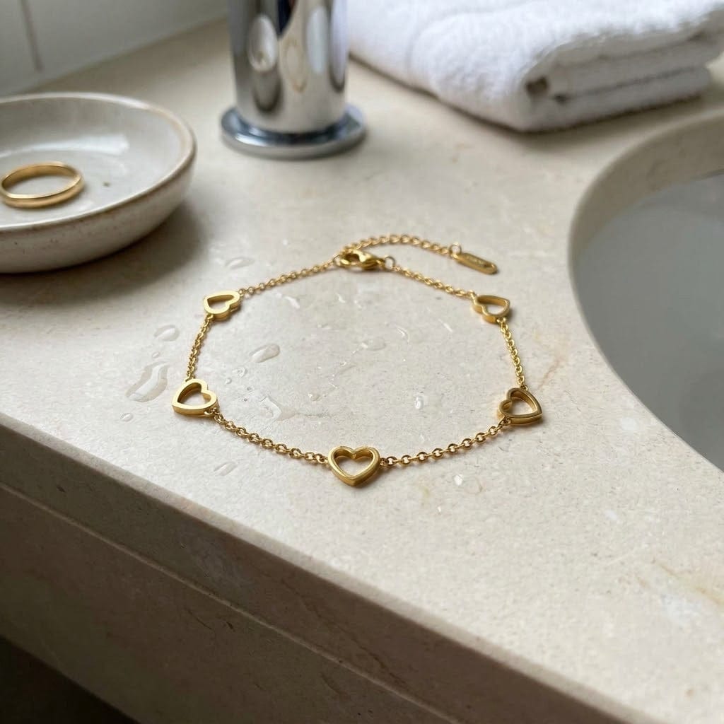 Customer photo review of Open Heart Anklet