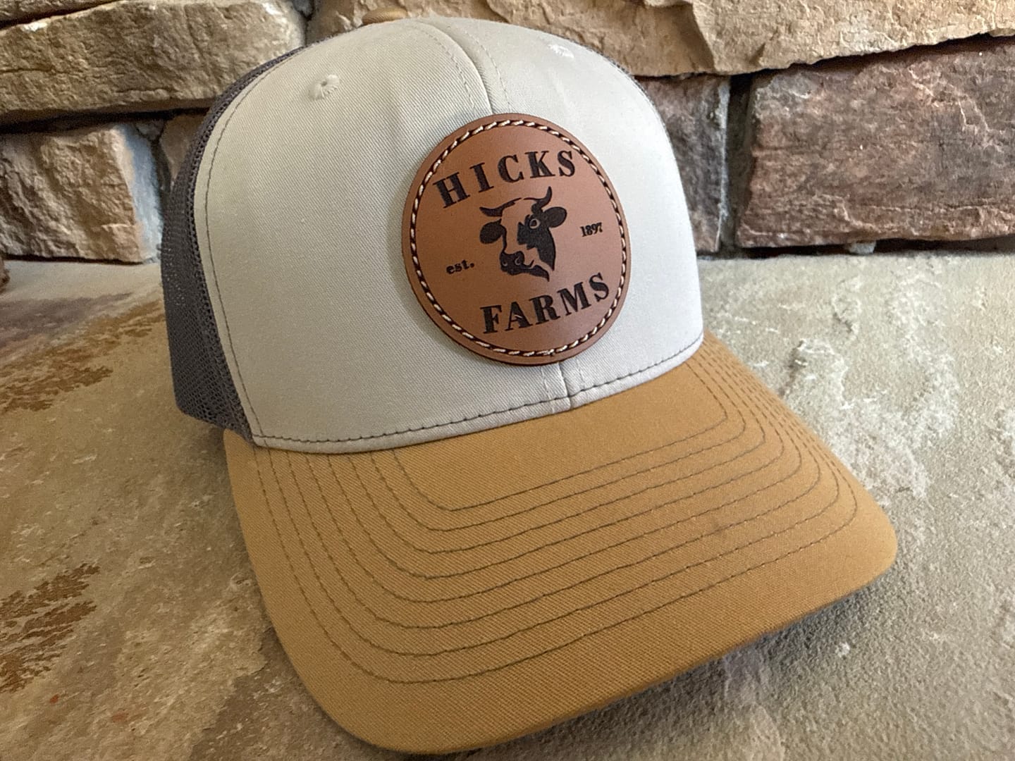 Customer photo review of Richardson 112 Custom Leather Patch Hats