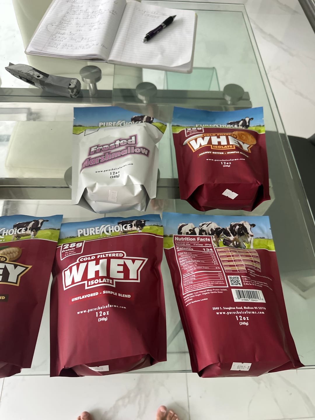 Customer photo review of Whey Protein Isolate Flight   Try 5 flavors!