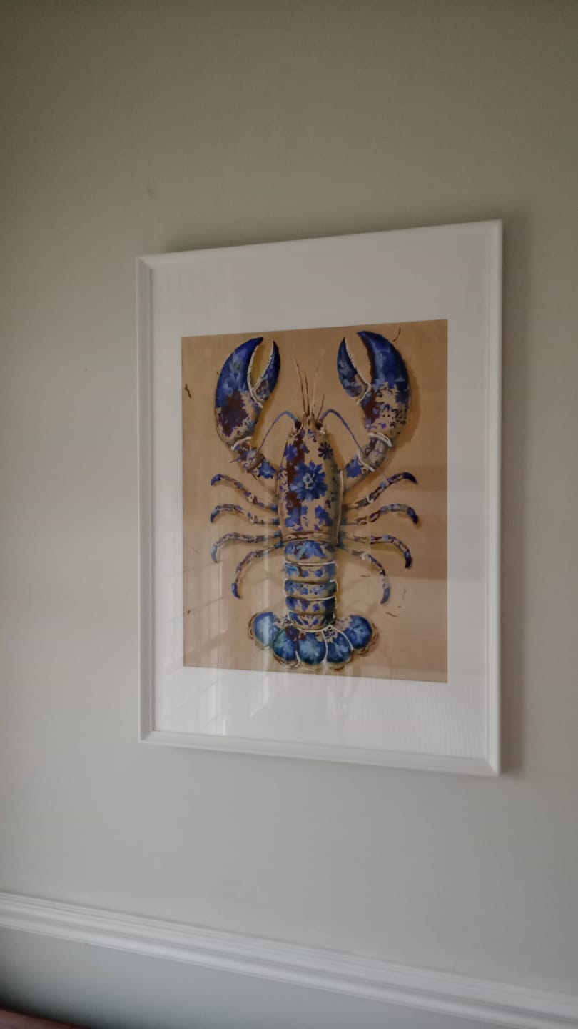 Customer photo review of Delft Lobster | Paint by Number