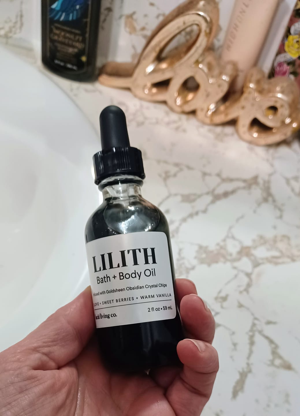 Customer photo review of LILITH Bath & Body Oil