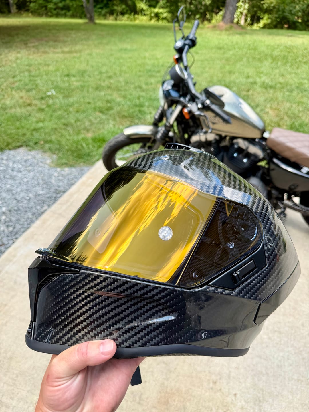 Customer photo review of D.O.T. & ECE Daytona Viper- Grey Carbon Fiber