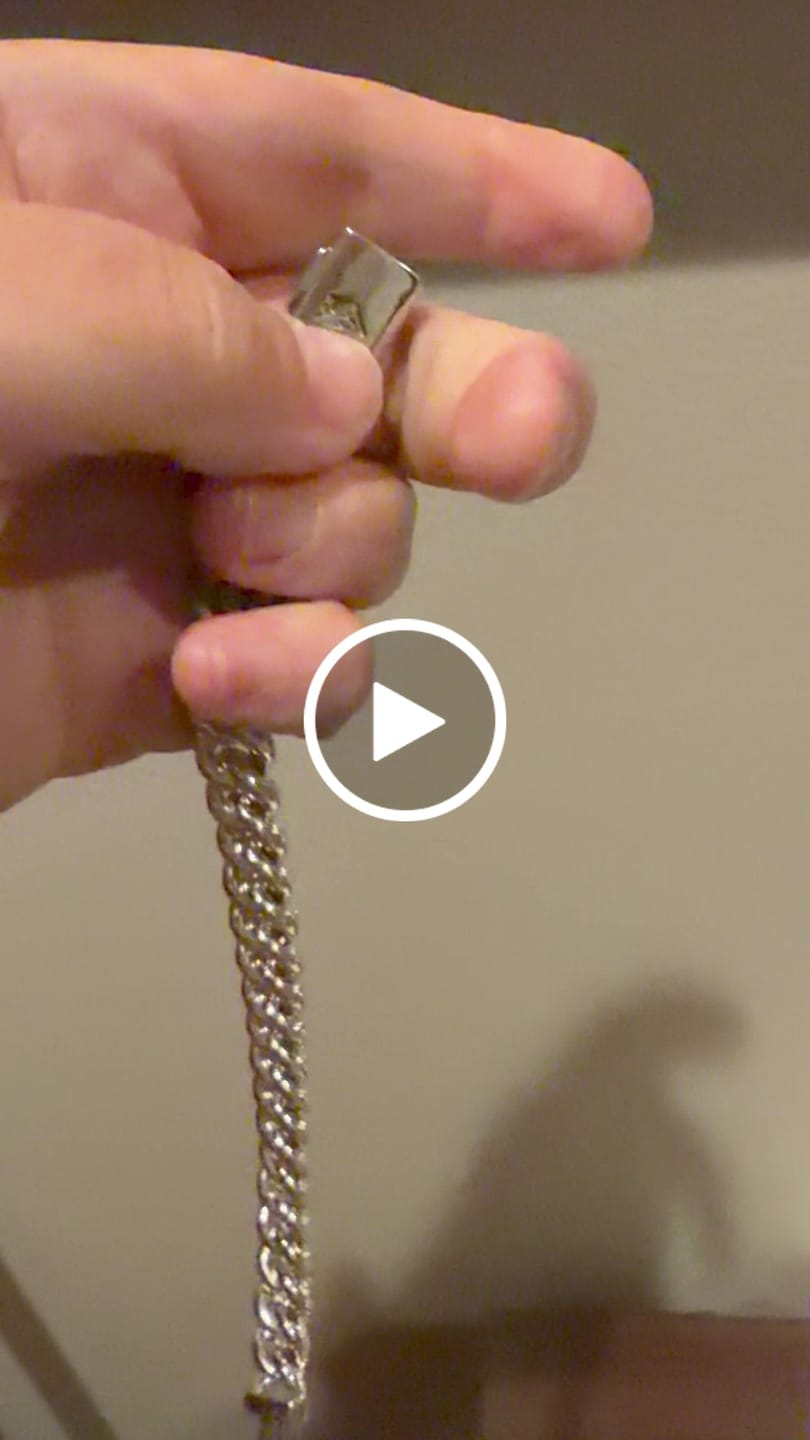 Customer video review of 8mm Moissanite Cuban Link Bracelet - Silver - D Color - VVS1