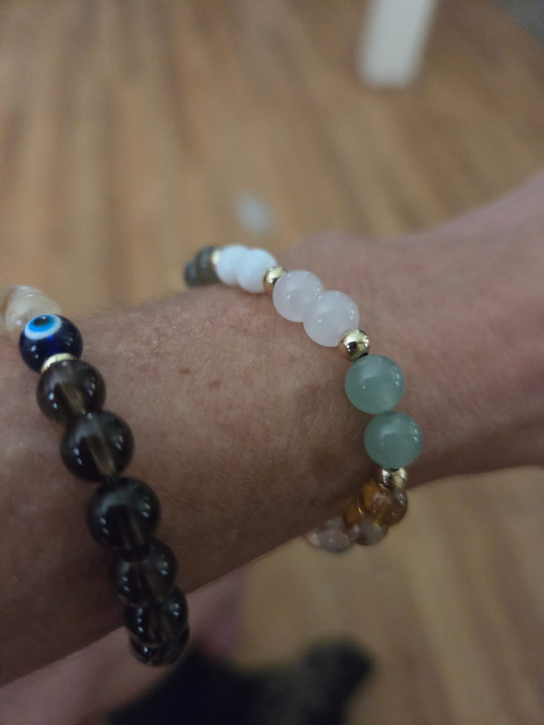 Customer photo review of Eclipse Abundance Reset Smoky Quartz and Citrine Bracelet
