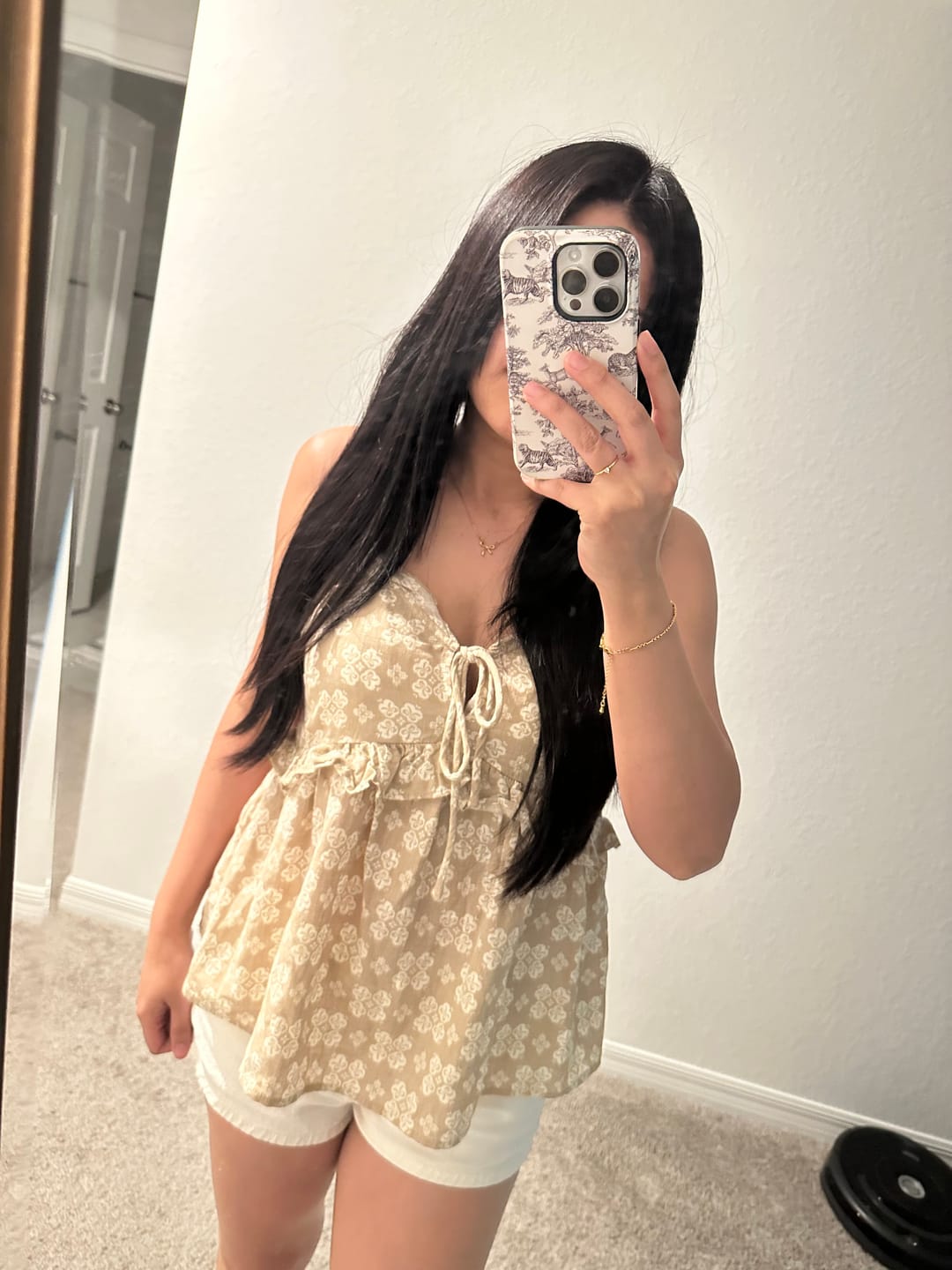 Customer photo review of Serenity Bow Pendant Necklace