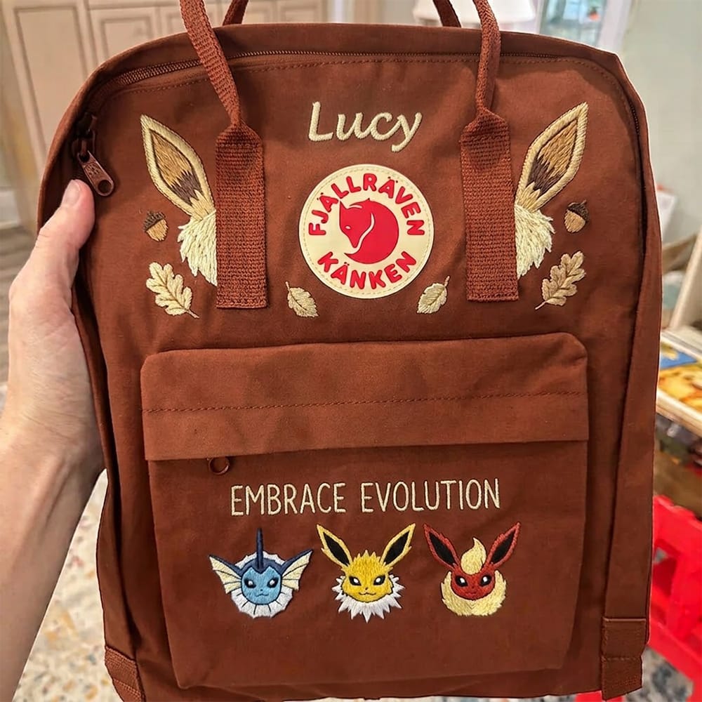 Customer photo review of Taylor Swift Fjallraven Kanken Hand-Embroidered Backpack
