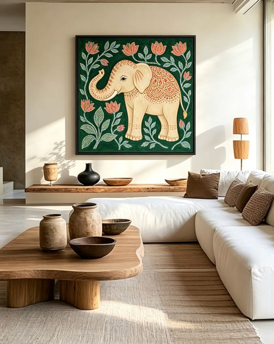 Customer photo review of Ornamental Elephant with Tropical Flowers #BP131