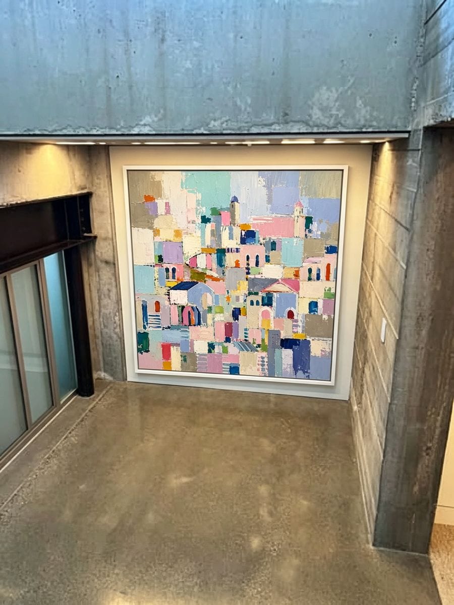 Customer photo review of Mediterranean Village Painting #CA005