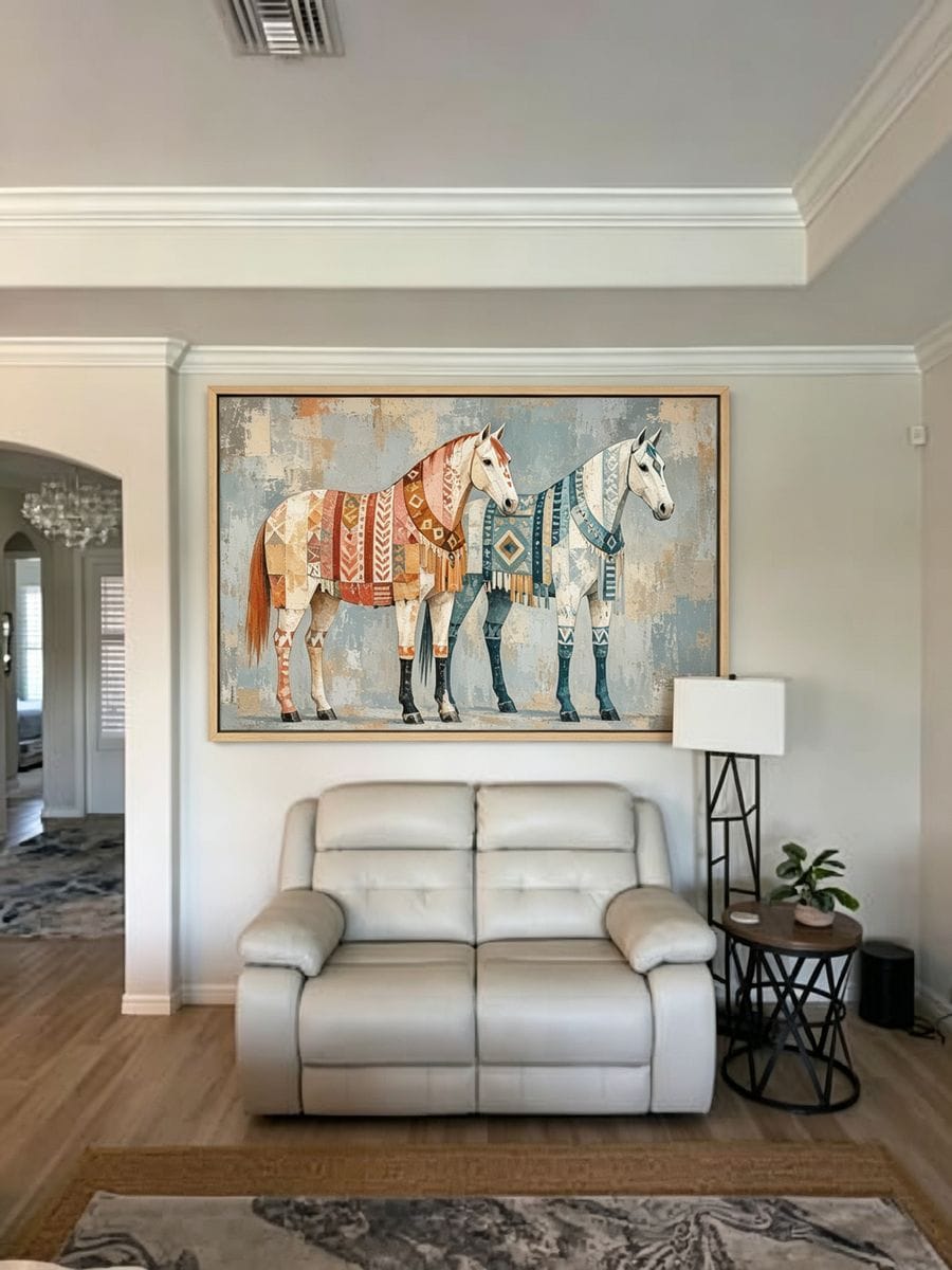 Customer photo review of Bohemian Horse Painting #BP037