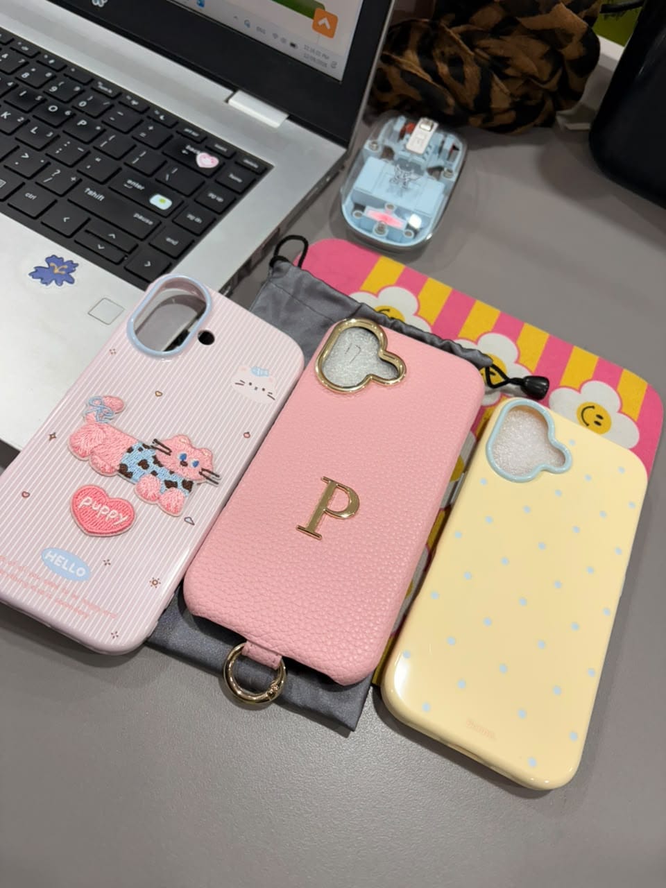 Customer photo review of Cute Cat Dog 3D Embroidery Stripes iPhone Pre-Order Silicone Case