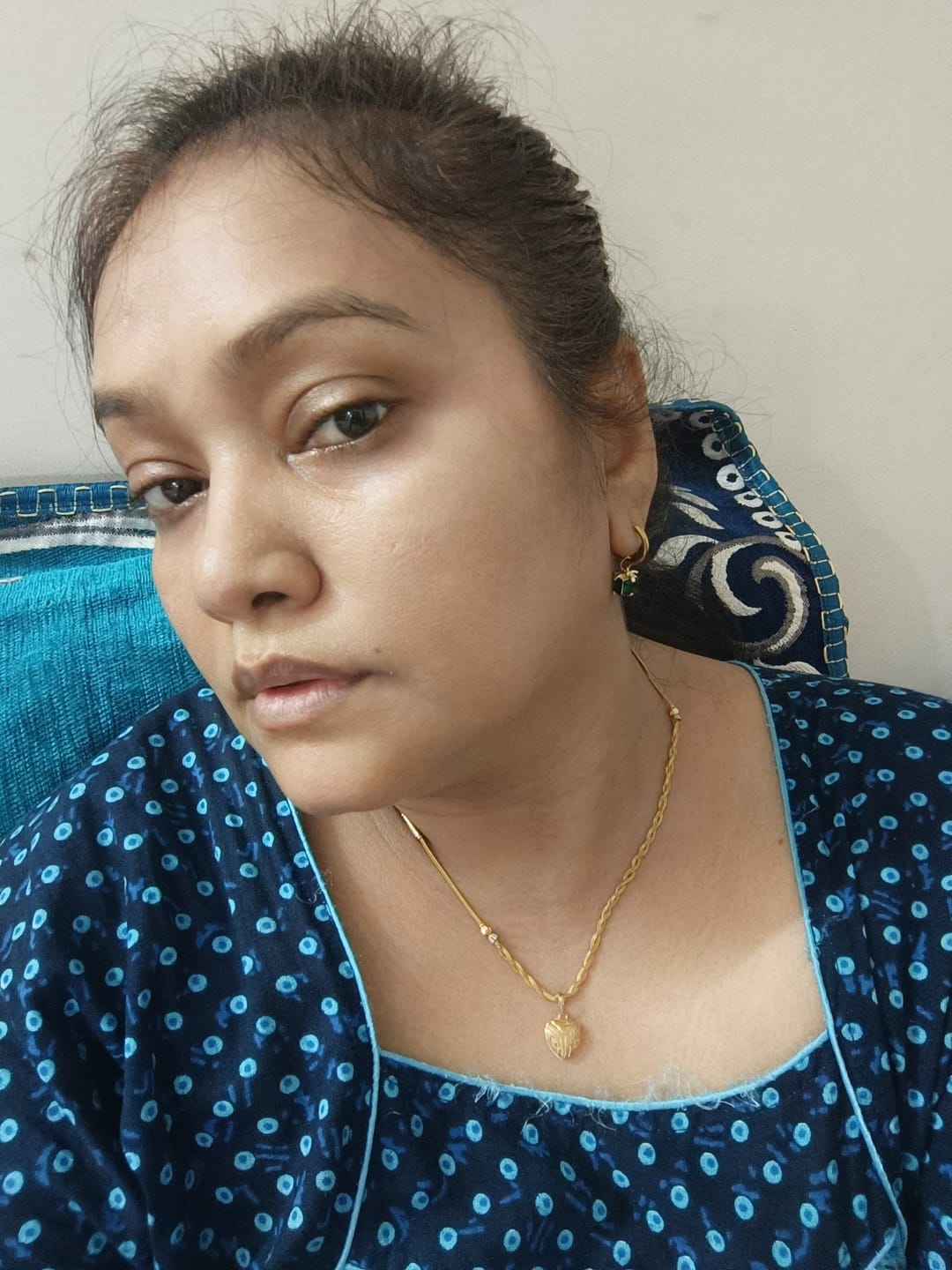 Customer photo review of Emerald Drop Hoop Earrings