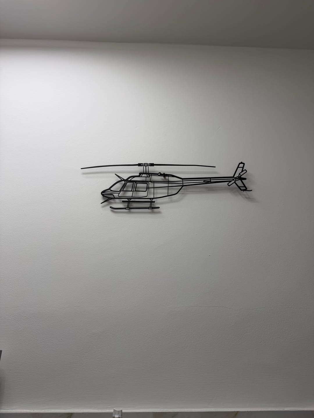Customer photo review of 206B-3 JetRanger III Silhouette Metal Wall Art
