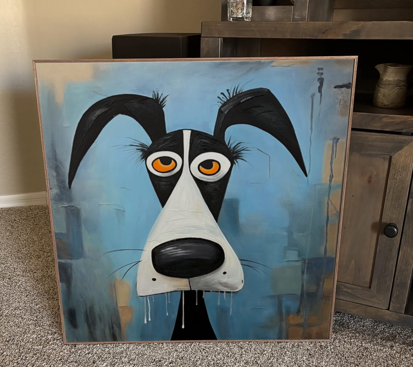 Customer photo review of Abstract Animal Dog Wall Art #AC070