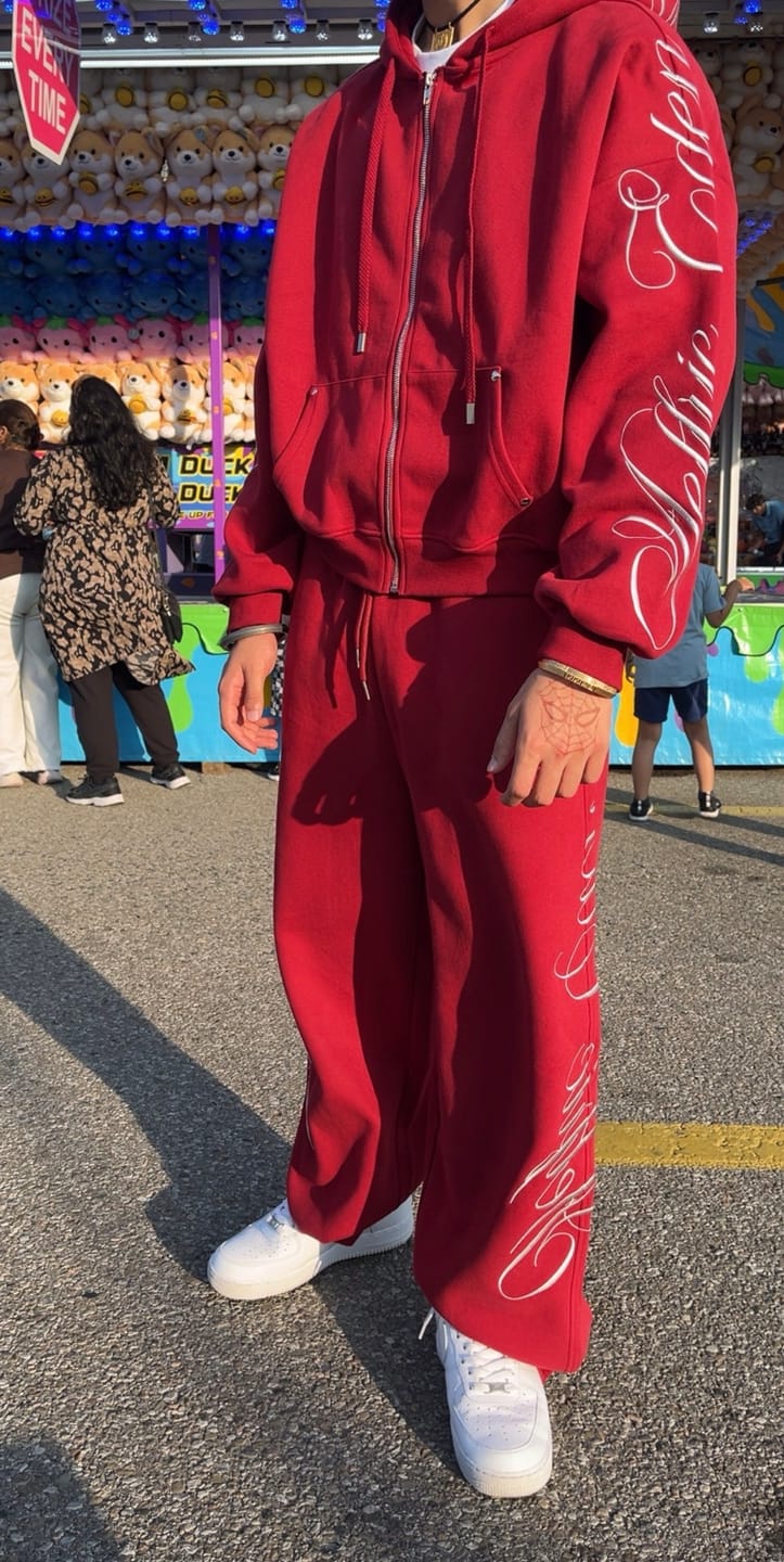 Customer photo review of Aelfric Eden Boxy Script Embroidery Hoodie Sets