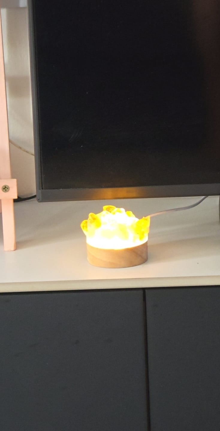Customer photo review of FuAttract Peace Harmony & Emotional Comfort Natural Crystal Tooth Flower Night Lamp Bedroom Bedside