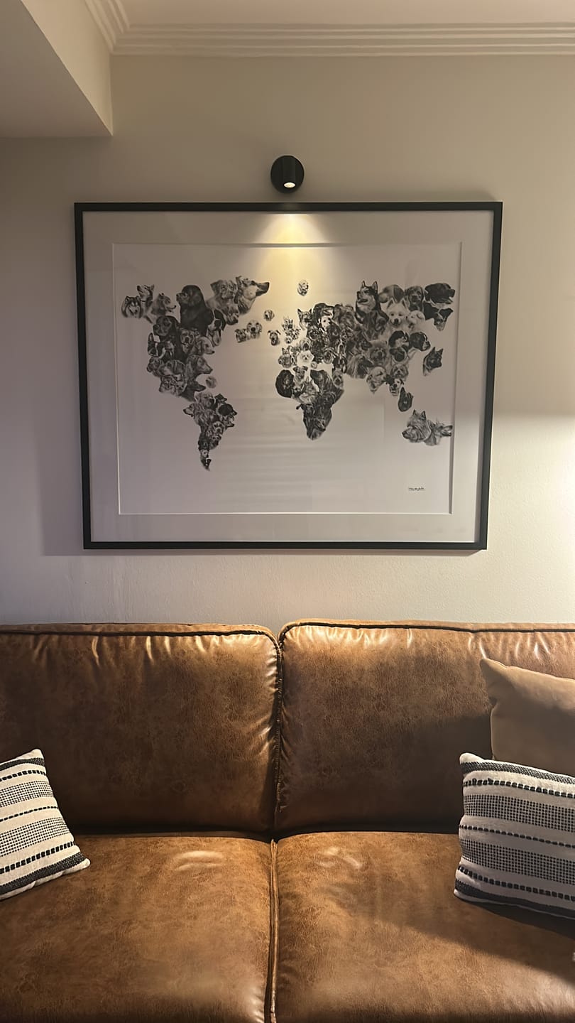 Customer photo review of Mapa de Perros del Mundo - Lámina