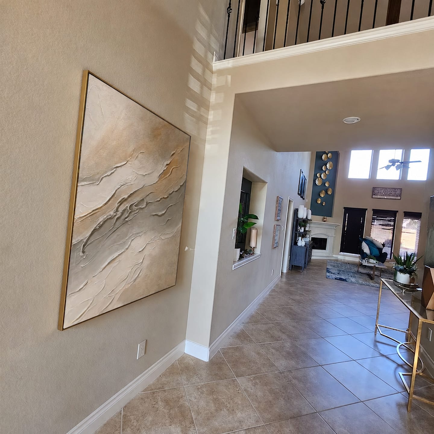 Customer photo review of Abstract Textured  Wall Art #AT113