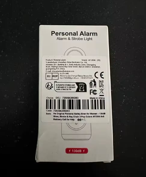 Customer photo review of Alarma de seguridad personal
