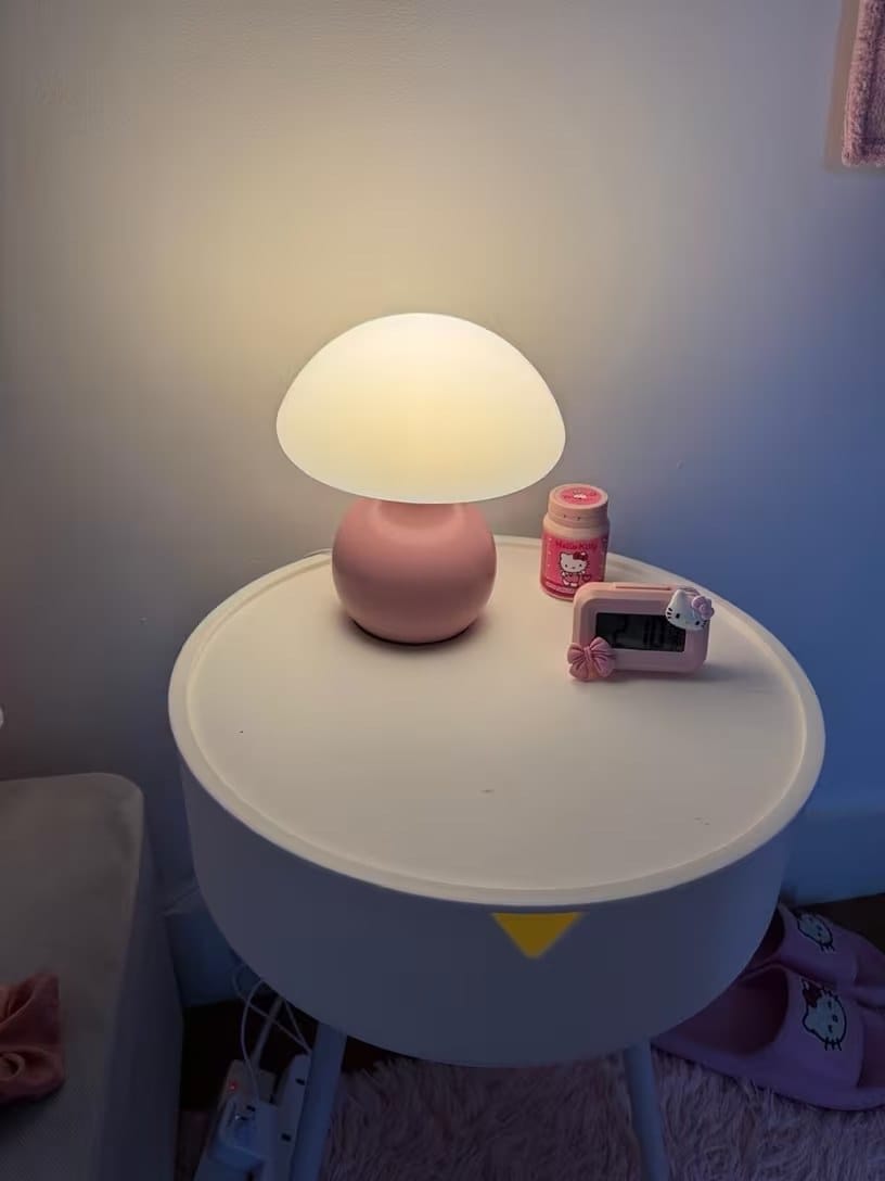 Customer photo review of Bauhaus Pilzlampe Cremeweiß | Elegantes Lichtambiente pur