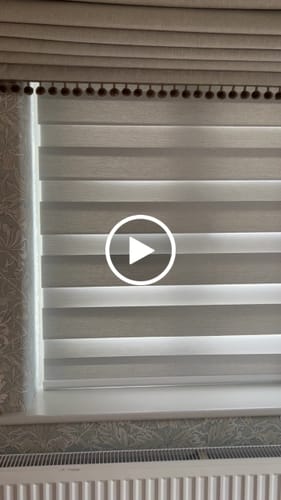 Customer video review of SmartWings Motorized Zebra Shades 85% Blackout 95mm Ingrid