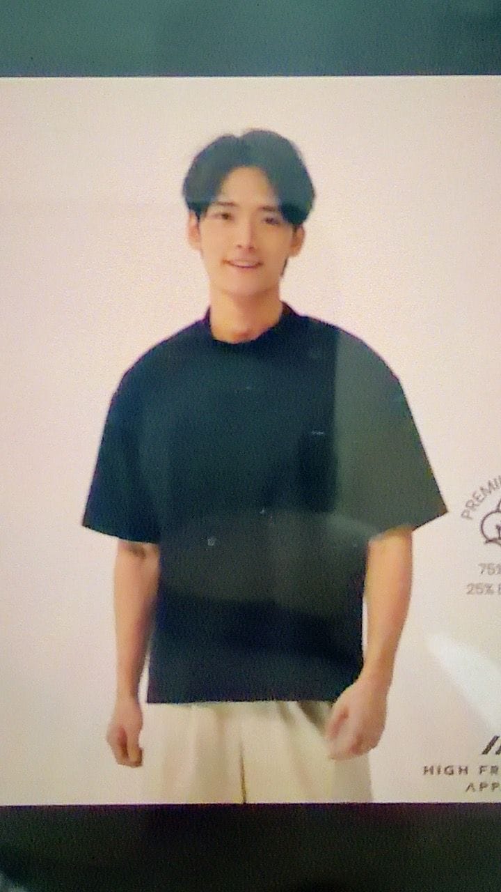 Customer photo review of Mock Neck Athleisure Oversized T-Shirt