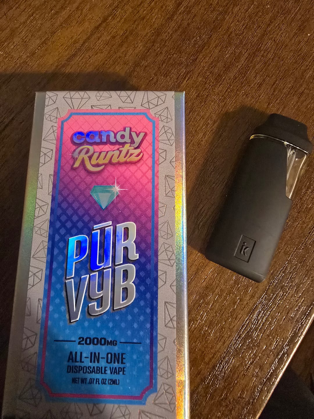 Customer photo review of PUR VYB - 2G THCa Live Resin Candy Runtz - Hybrid