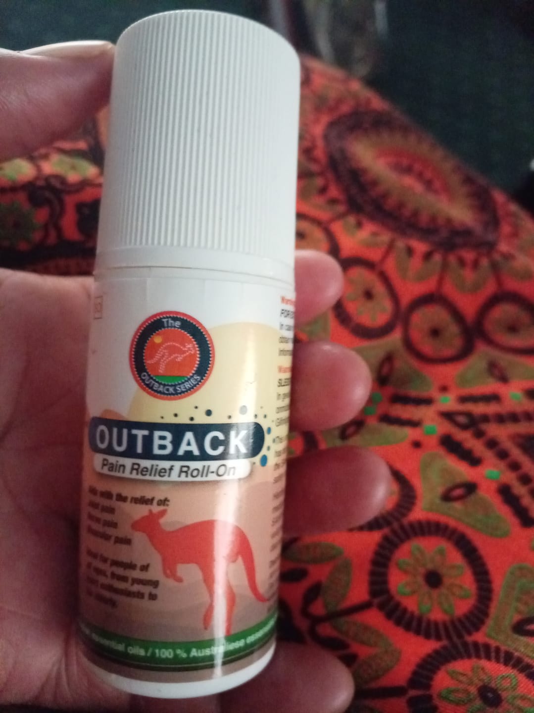 Customer photo review of Outback Pain Relief™ Oil 50ML Roll-On