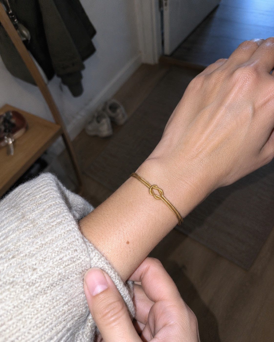 Customer photo review of Knot Couple Bracelet