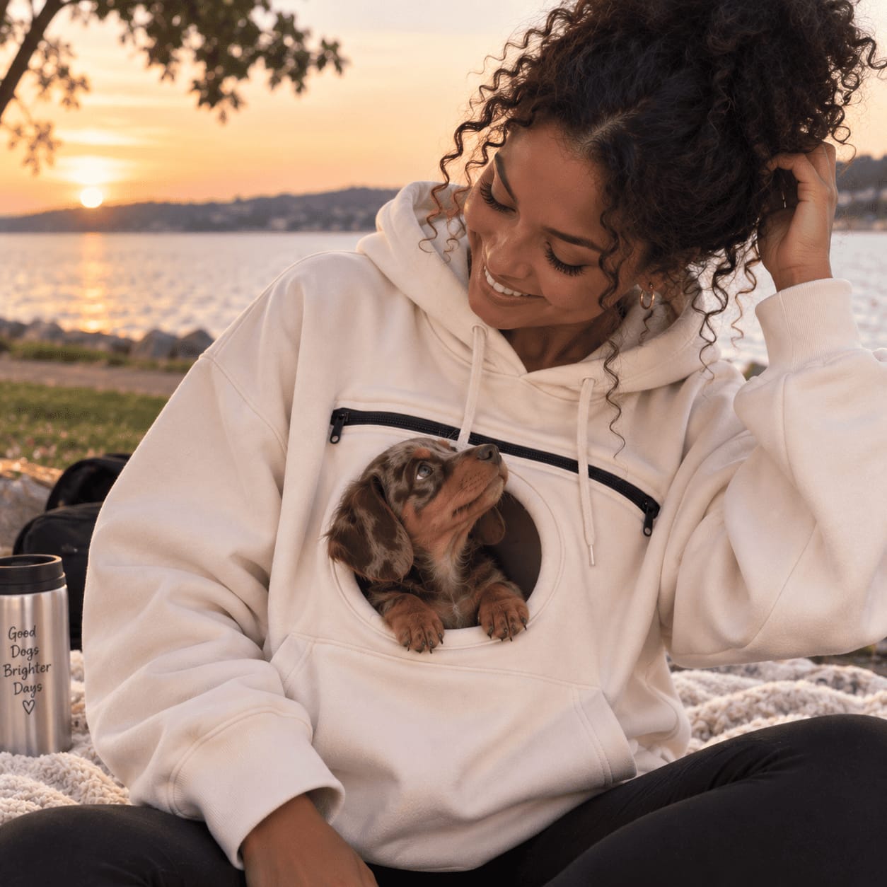 Customer photo review of Sudadera tipo canguro