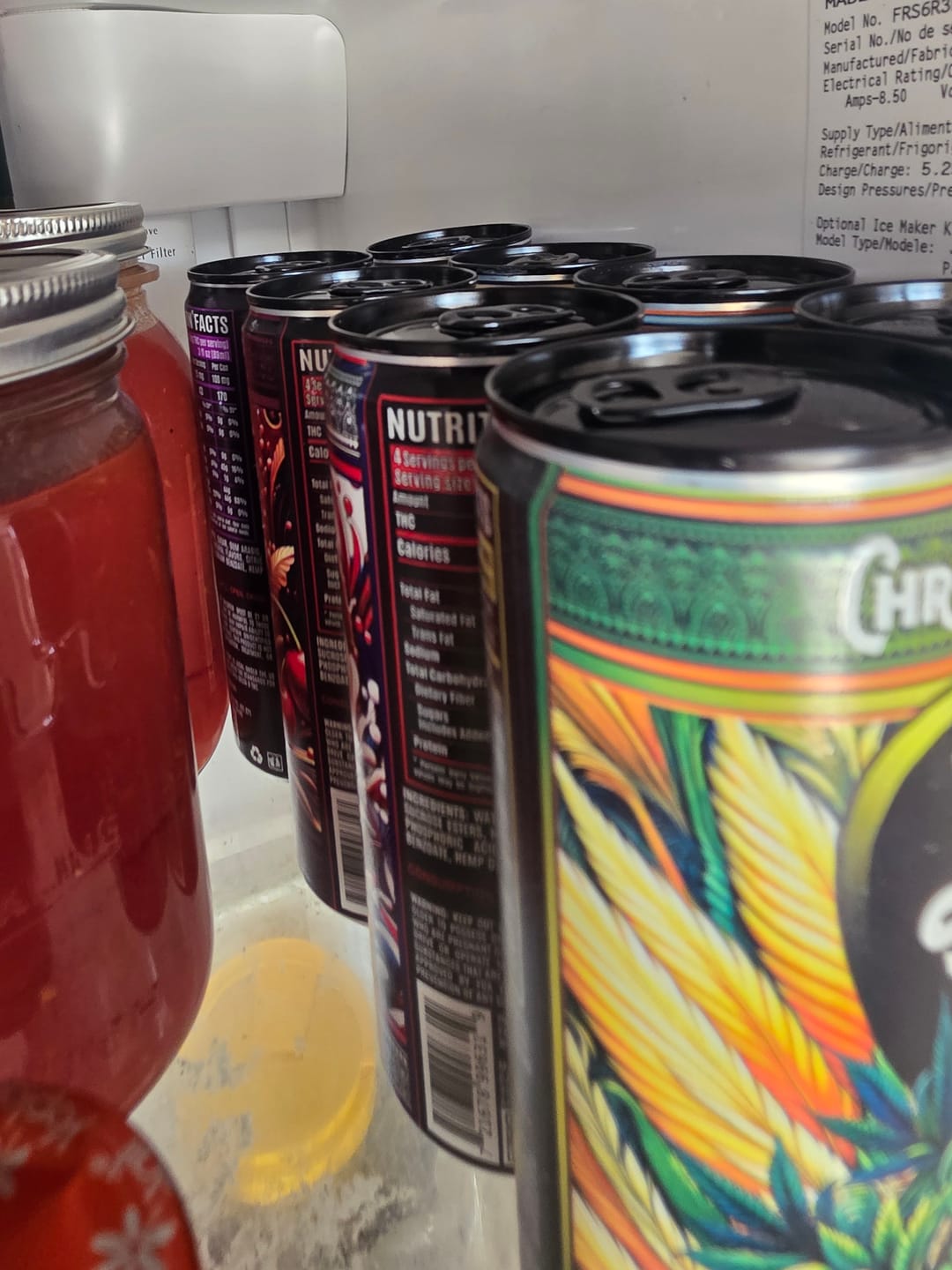 Customer photo review of 8-Flavor Variety Pack | 100 mg | 12oz Chronic Craft Sodas