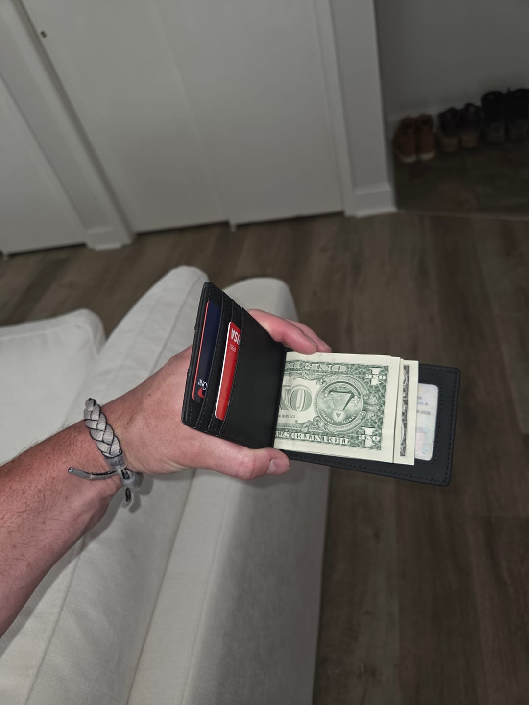 Customer photo review of 80Eighty® Matte Black Leather Wallet